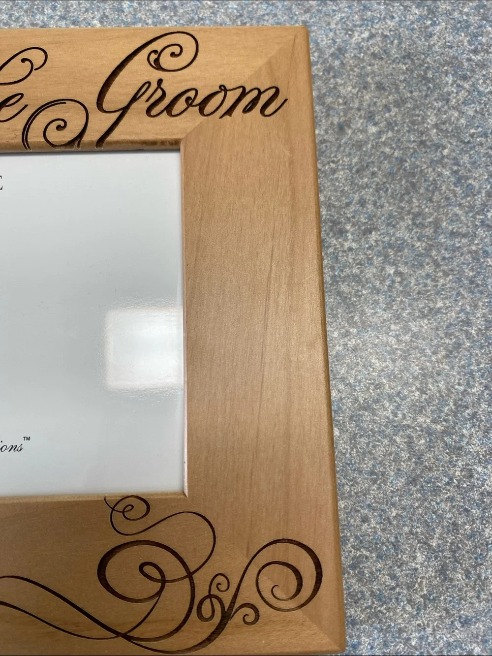 'Mother of the Groom' Wood Frame 4x6 by KATE POSH scroll work
